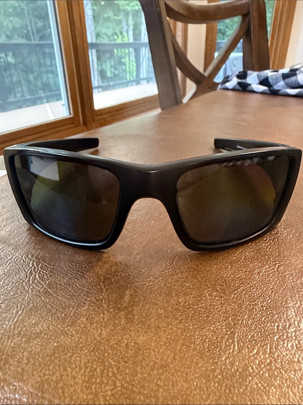 Oakley Matte Black Polarized Sports Sunglasses - fuel cell.